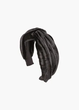 Twist Headband in Velvet -- Black