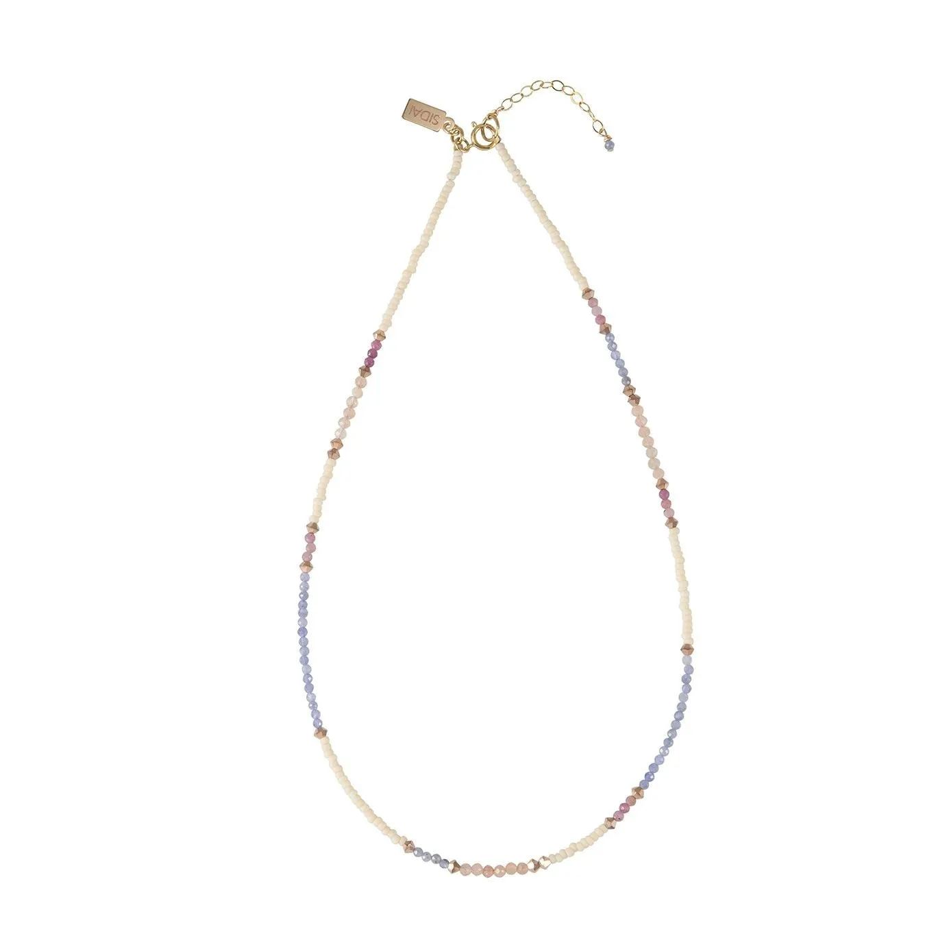 Utulivu Tanzanite Beaded Necklace - PINK/TAUPE/HONEY/ROSE GOLD/PEARL/LAVENDER TANZANITE/TRANSLUSCENT PINK