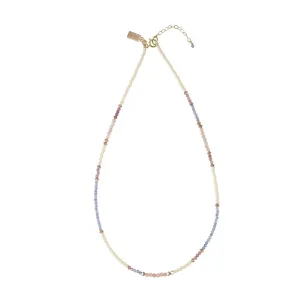 Utulivu Tanzanite Beaded Necklace - PINK/TAUPE/HONEY/ROSE GOLD/PEARL/LAVENDER TANZANITE/TRANSLUSCENT PINK